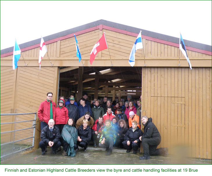 Finnish and Estonian Highland Cattle Breeders visit Lewis and North Uist Folds